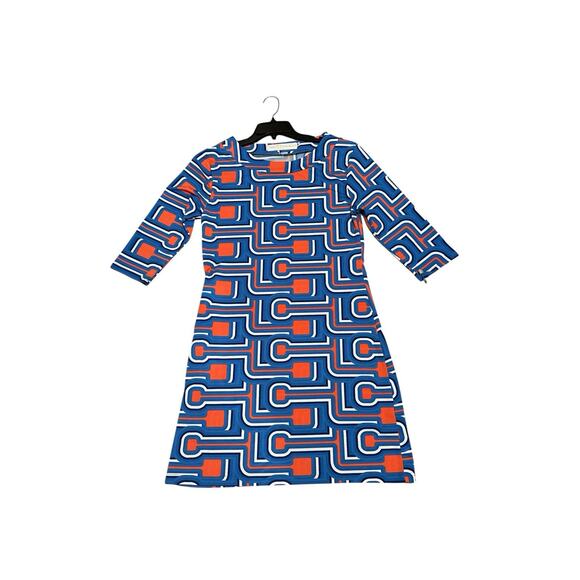 Tracy Negoshian Women M Shift Dress Artsy Retro Resort Cocktail Preppy - Picture 2 of 9